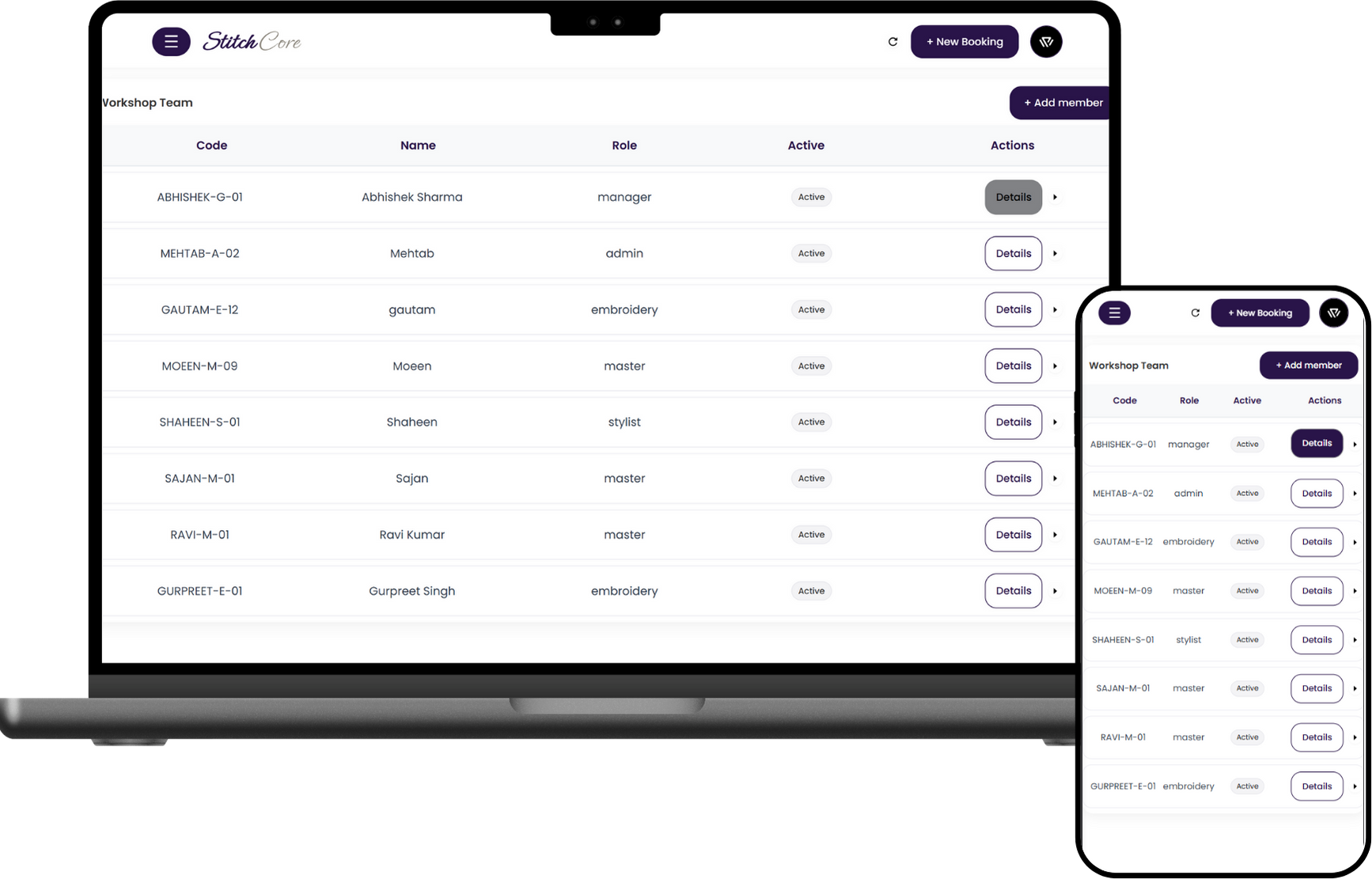 Team dashboard / assigned queue